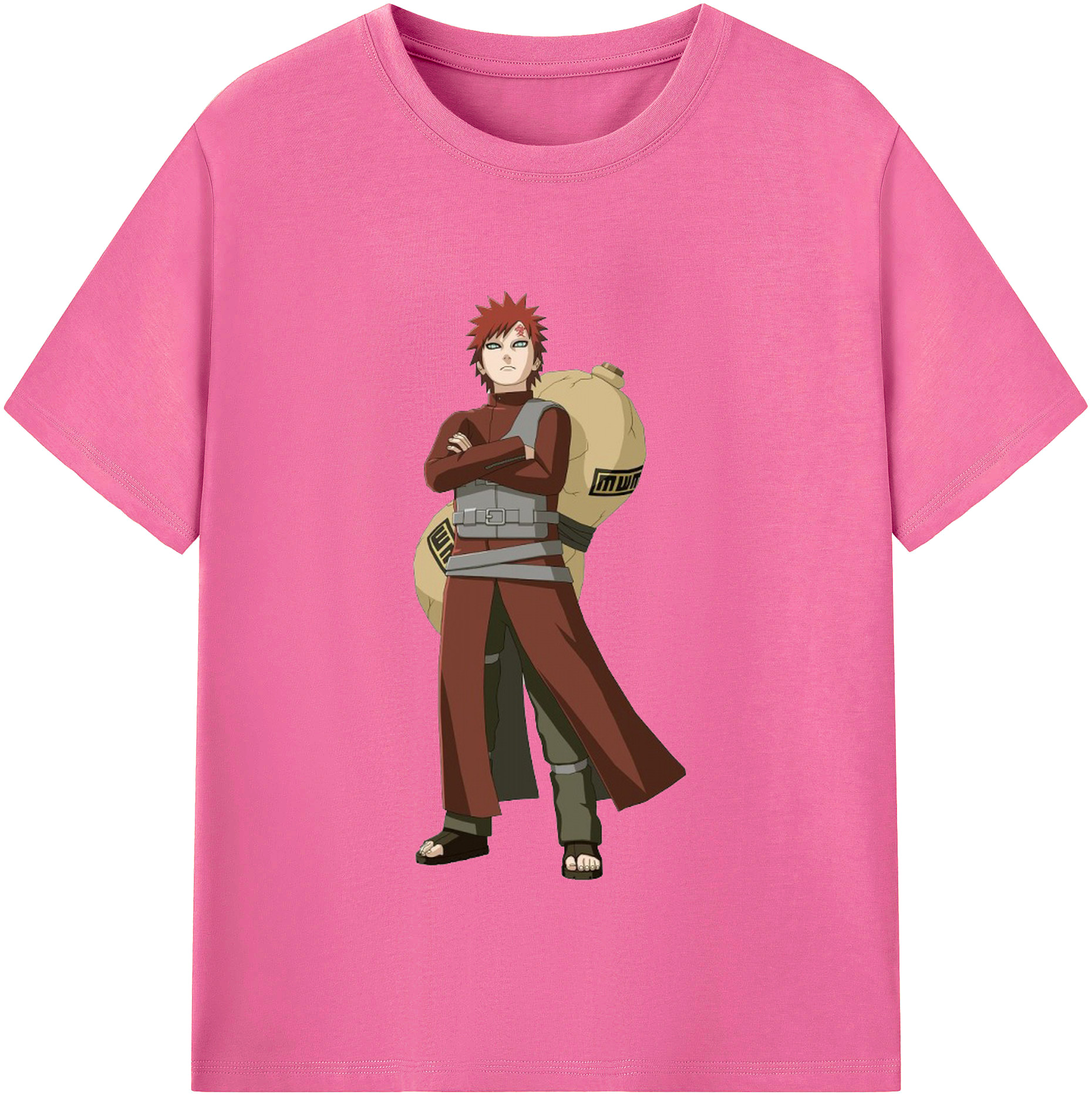 （画像用） NARUTO -ナルト- ガアラ Gaara レディースカジュアルプリントTシャツ（綿100％）